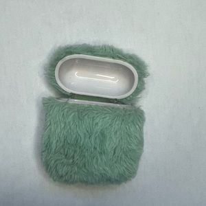 Teal Furry AirPod Holder